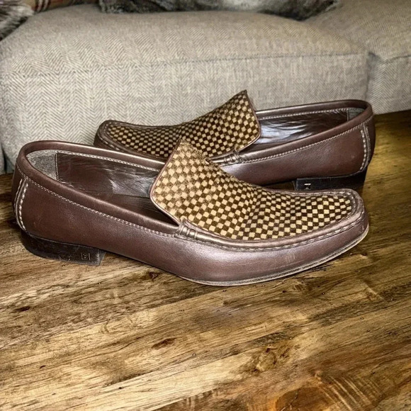 Louis Vuitton LV Designer Leather/Pony Hair Loafers Slip On Men Shoes 10 - Picture 5 of 17
